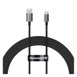   BASEUS SUPERIOR adatkábel (USB - Type-C, 100W, PD gyorstöltő, törésgátló, 200cm) FEKETE