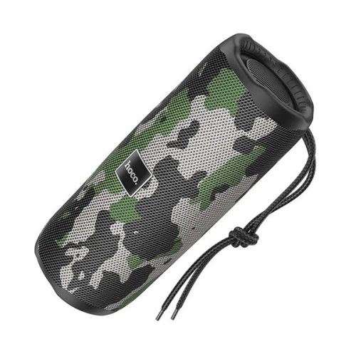 HOCO HC16 bluetooth hordozható hangszóró (v5.3, 1200mAh, kártyaolvasó, AUX kimenet, 5W, terep minta) SÖTÉTZÖLD