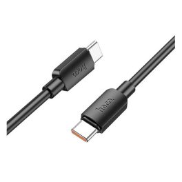   HOCO X96 adatkábel (Type-C - Type-C, 6A, 100W, PD gyorstöltő, 100cm) FEKETE