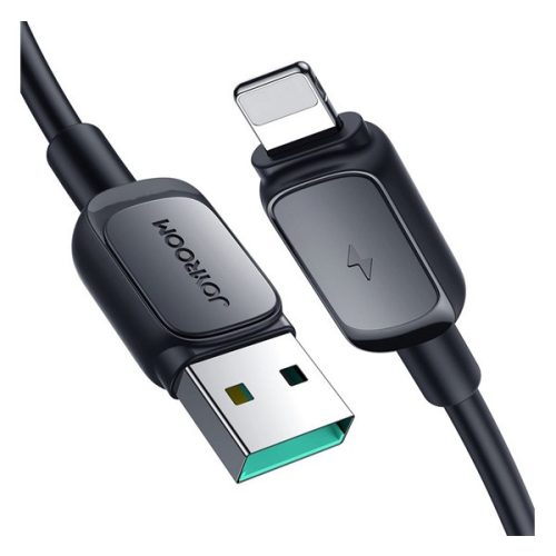 JOYROOM adatkábel (USB - lightning, 2.4A, 200cm) FEKETE