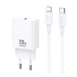   REMAX PRIME II hálózati töltő Type-C aljzat (20W, PD gyorstöltő + Type-C - lightning kábel) FEHÉR