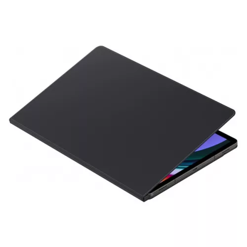 SAMSUNG tok álló, bőr hatású (aktív FLIP, oldalra nyíló, TRIFOLD, asztali tartó, mágneses, ceruza tartó) FEKETE