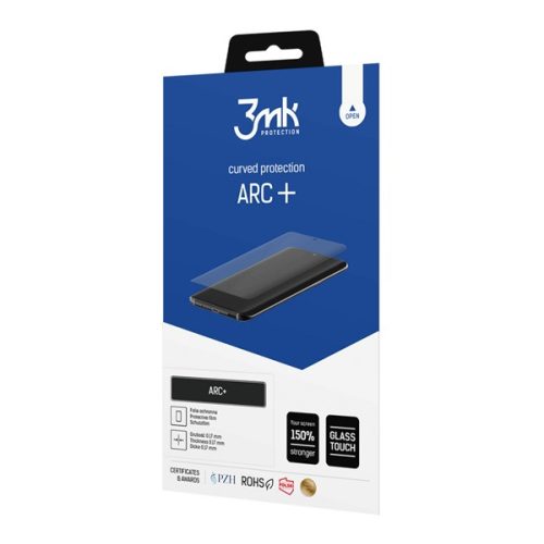 3MK ARC+ képernyővédő fólia (full screen, HYDROGÉL öngyógyító, ultravékony, 0.17mm, PET) ÁTLÁTSZÓ