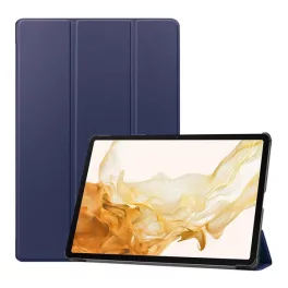   Tok álló, bőr hatású (aktív FLIP, oldalra nyíló, TRIFOLD, asztali tartó, ceruza tartó) SÖTÉTKÉK
