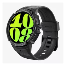   SPIGEN RUGGED ARMOR PRO pótszíj (egyedi méret, szilikon, ütésállóság + szilikon keret) FEKETE