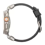 SPIGEN DURAPRO ARMOR pótszíj (egyedi méret, nagy, szilikon, állítható, fém csat) FEKETE/EZÜST