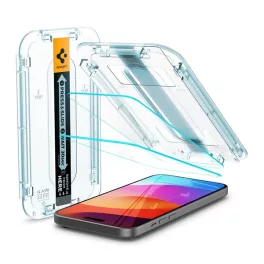   SPIGEN EZ FIT HD képernyővédő üveg 2db (2.5D, tokbarát, ultravékony, 0.2mm, 9H + segédkeret) ÁTLÁTSZÓ