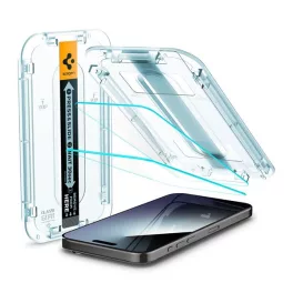   SPIGEN EZ FIT HD képernyővédő üveg 2db (2.5D, tokbarát, ultravékony, 0.2mm, 9H + segédkeret) ÁTLÁTSZÓ