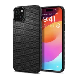   SPIGEN LIQUID AIR szilikon telefonvédő (ütésállóság, légpárnás sarok, rombusz) FEKETE