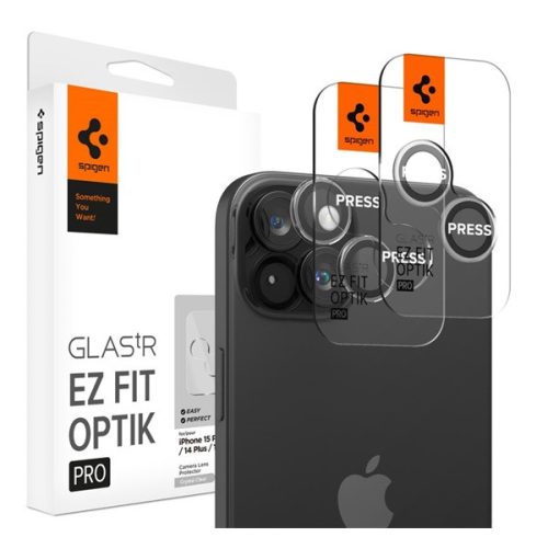 SPIGEN OPTIK PRO kameravédő üveg 2db (9H) ÁTLÁTSZÓ