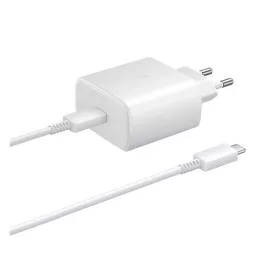   SAMSUNG hálózati töltő Type-C aljzat (65W, PD gyorstöltő + Type-C kábel) FEHÉR