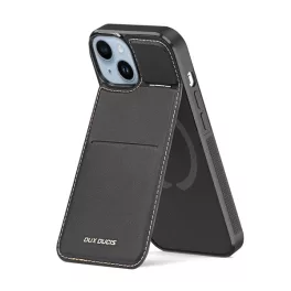   DUX DUCIS RAFI MAG szilikon telefonvédő (kitámasztó, kártyazseb, RFID, MagSafe) FEKETE
