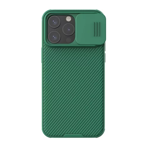 NILLKIN CAMSHIELD PRO szilikon telefonvédő (ütésállóság, kameravédő, csíkos) SÖTÉTZÖLD