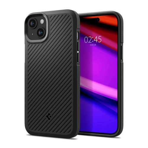 SPIGEN CORE ARMOR szilikon telefonvédő (ütésállóság, kameravédő, csíkos) FEKETE