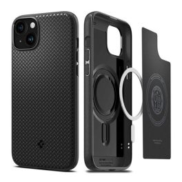 SPIGEN MAG ARMOR műanyag telefonvédő (ütésállóság, MagSafe, csíkos) FEKETE   SPIGEN MAG ARMOR műanyag telefonvédő (ütésállóság, MagSafe, csíkos) FEKETE