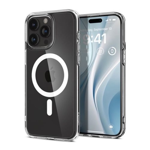 SPIGEN ULTRA HYBRID MAG műanyag telefonvédő (ütésállóság, légpárnás keret, MagSafe) FEHÉR