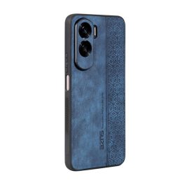 Szilikon telefonvédő (bőr hatású hátlap, 3D rombusz, prémium) SÖTÉTKÉK   Szilikon telefonvédő (bőr hatású hátlap, 3D rombusz, prémium) SÖTÉTKÉK