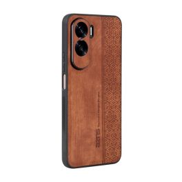 Szilikon telefonvédő (bőr hatású hátlap, 3D rombusz, prémium) BARNA   Szilikon telefonvédő (bőr hatású hátlap, 3D rombusz, prémium) BARNA
