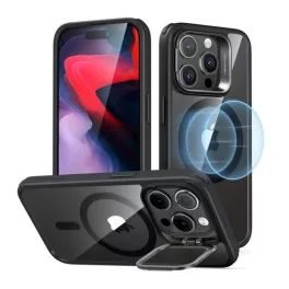   ESR CLASSIC HALOLOCK szilikon telefonvédő (ütésállóság, légpárnás sarok, MagSafe) FEKETE