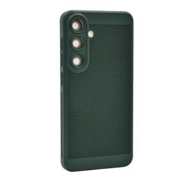   Műanyag telefonvédő (légáteresztő, lyukacsos, kameravédő) SÖTÉTZÖLD
