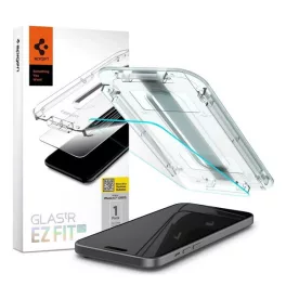   SPIGEN EZ FIT HD képernyővédő üveg (2.5D, tokbarát, ultravékony, 0.2mm, 9H + segédkeret) ÁTLÁTSZÓ