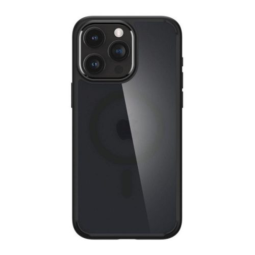 SPIGEN ULTRA HYBRID MAG műanyag telefonvédő (ütésállóság, légpárnás keret, matt, MagSafe) FEKETE