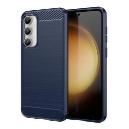Szilikon telefonvédő (ütésállóság, légpárnás sarok, szálcsiszolt, karbon minta) SÖTÉTKÉK   Szilikon telefonvédő (ütésállóság, légpárnás sarok, szálcsiszolt, karbon minta) SÖTÉTKÉK