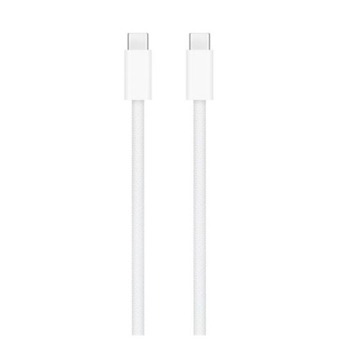 APPLE adatkábel (Type-C - Type-C, 240W, PD gyorstöltő, szőtt borítás, 200cm) FEHÉR