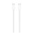 APPLE adatkábel (Type-C - Type-C, 240W, PD gyorstöltő, szőtt borítás, 200cm) FEHÉR