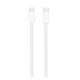 APPLE adatkábel (Type-C - Type-C, 240W, PD gyorstöltő, szőtt borítás, 200cm) FEHÉR