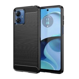 Szilikon telefonvédő (ütésállóság, légpárnás sarok, szálcsiszolt, karbon minta) FEKETE   Szilikon telefonvédő (ütésállóság, légpárnás sarok, szálcsiszolt, karbon minta) FEKETE