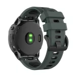 Pótszíj (egyedi méret, 26mm, szilikon, fekete csat, QuickFit csatlakozás) SÖTÉTZÖLD/FEKETE