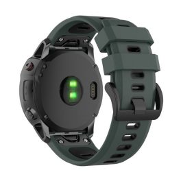 Pótszíj (egyedi méret, 26mm, szilikon, fekete csat, QuickFit csatlakozás) SÖTÉTZÖLD/FEKETE   Pótszíj (egyedi méret, 26mm, szilikon, fekete csat, QuickFit csatlakozás) SÖTÉTZÖLD/FEKETE