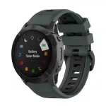 Pótszíj (egyedi méret, 26mm, szilikon, fekete csat, QuickFit csatlakozás) SÖTÉTZÖLD/FEKETE