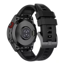  Pótszíj (egyedi méret, 22mm, szilikon, QuickFit csatlakozás) FEKETE