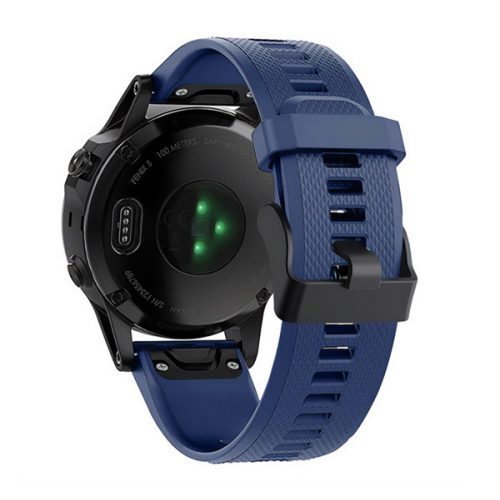 Pótszíj (egyedi méret, 22mm, szilikon, rombusz, QuickFit csatlakozás) SÖTÉTKÉK