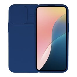 Szilikon telefonvédő (matt, mikrofiber plüss belső, kameravédő) SÖTÉTKÉK   Szilikon telefonvédő (matt, mikrofiber plüss belső, kameravédő) SÖTÉTKÉK