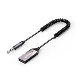 UGREEN bluetooth audió adapter (USB, v5.0, 3.5mm jack, 120cm, AUX, spirálkábel) SÖTÉTSZÜRKE   UGREEN bluetooth audió adapter (USB, v5.0, 3.5mm jack, 120cm, AUX, spirálkábel) SÖTÉTSZÜRKE