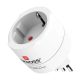 SKROSS utazó adapter (250V/1A, EU2 pin - CH, IT, BR, földelt) FEHÉR