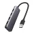 UGREEN CM219 USB HUB 5in1 (elosztó, 4 USB+microUSB aljzat, 50cm) SÖTÉTSZÜRKE