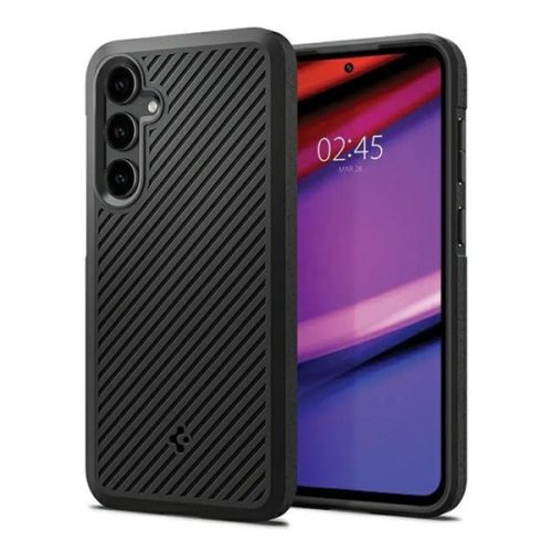 SPIGEN CORE ARMOR szilikon telefonvédő (ütésállóság, kameravédő, csíkos) FEKETE