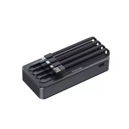   AWEI vésztöltő Type-C aljzat (20000mAh, 22.5W, PD gyorstöltő, LED + beépített 2 Type-C/microUSB/lightning) FEKETE