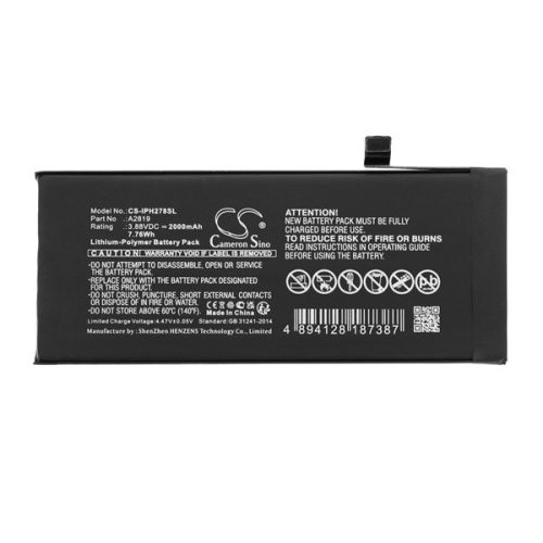 CAMERON SINO Li-Polymer akku (3.88V/2000mAh, Apple A2819 kompatibilis) FEKETE