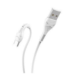   HOCO X37 adatkábel (USB - Type-C, 2.4A, törésgátló, 100cm) FEHÉR