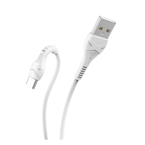HOCO X37 adatkábel (USB - Type-C, 2.4A, törésgátló, 100cm) FEHÉR