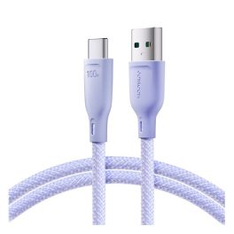   JOYROOM adatkábel (USB - Type-C, 100W, gyorstöltő, cipőfüző, 100cm) LILA