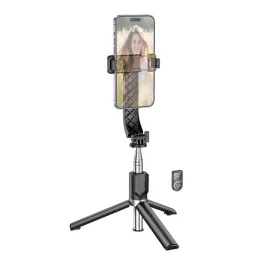   HOCO K20 szelfibot (univerzális, tripod állvány, állítható, bluetooth távkioldó, 98cm, 4.5-7.0" méret) FEKETE