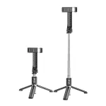 HOCO K20 szelfibot (univerzális, tripod állvány, állítható, bluetooth távkioldó, 98cm, 4.5-7.0" méret) FEKETE