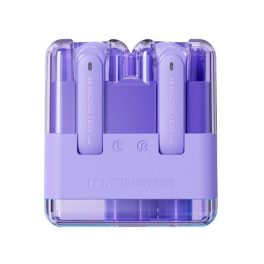   MONSTER XKT12 bluetooth fülhallgató SZTEREO (v5.3, TWS, gamer, mikrofon, zajszűrő + töltőtok) LILA