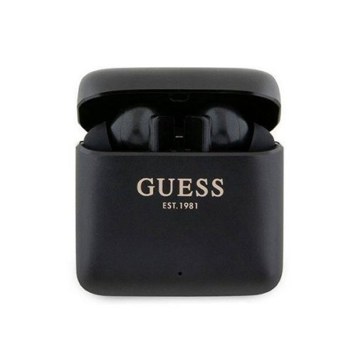 GUESS PRINTED LOGO bluetooth fülhallgató SZTEREO (v5.1, TWS, mikrofon + töltőtok) FEKETE